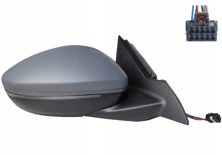 Lusterko prawe ogrzewane z migaczem LED View Max MOKKA 12 20 55L4524M