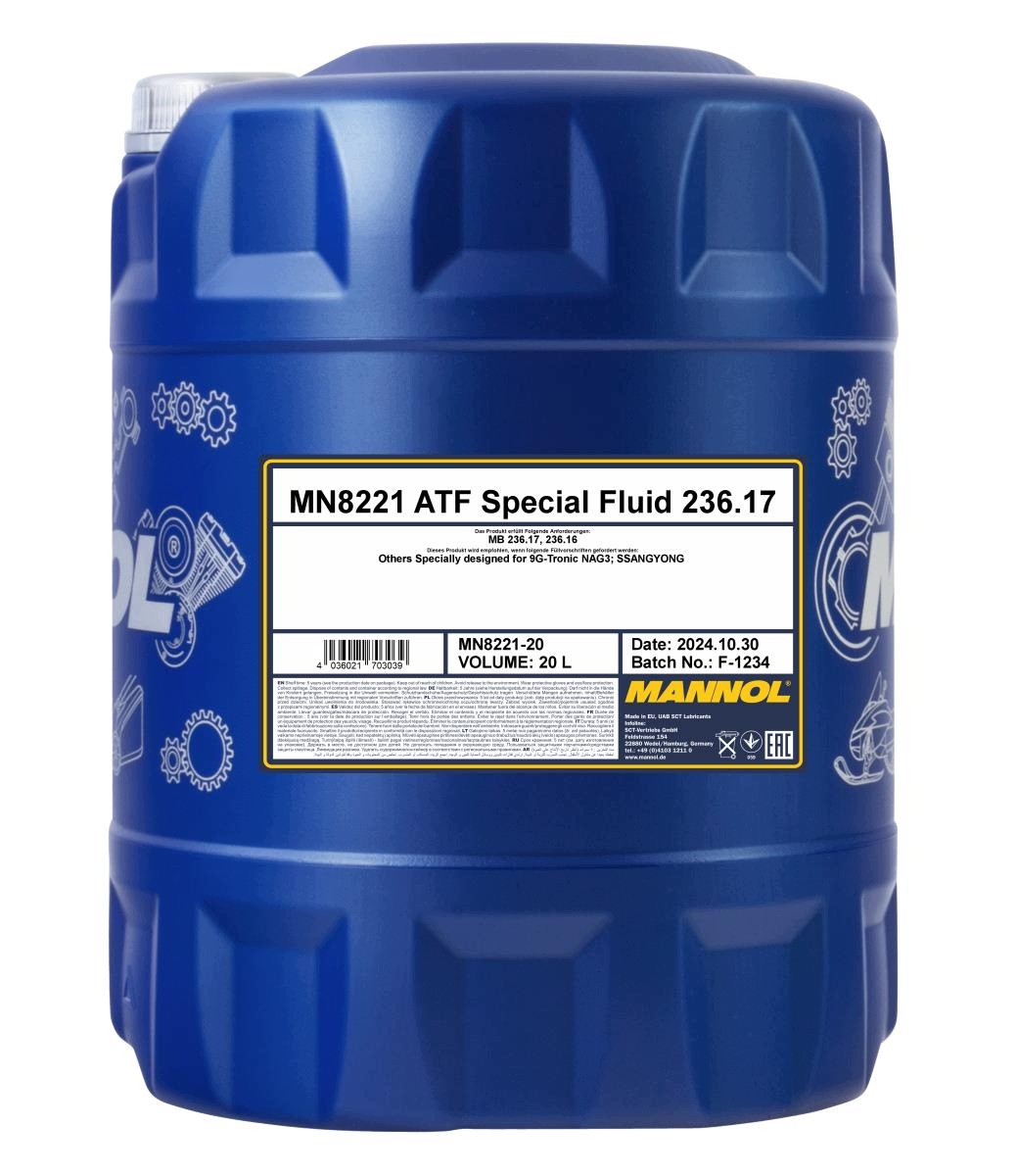 Olej przekładniowy ATF MANNOL 20l ATF MN8221-20