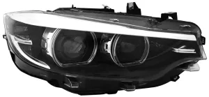 20D110DE Reflektor główny BMW 4/4 GC (F32/F33/F36/F82/83), 12.13- TYC 20D110DE